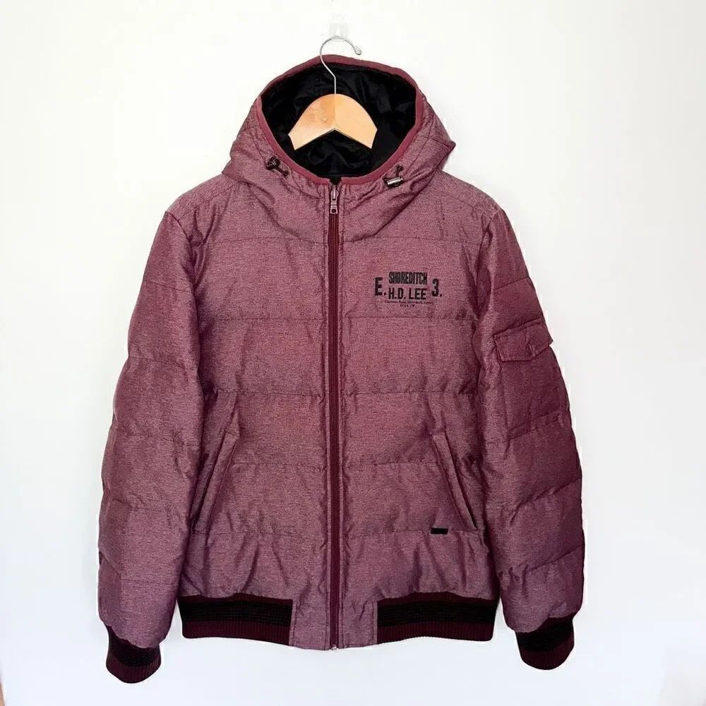H. D. Lee Women’s Fully Reversible Shoreditch London Quilted Hooded Bomber Goose